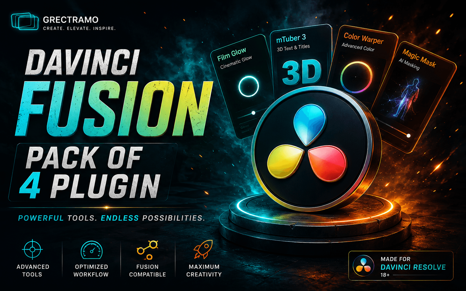DaVinci Fusion 4-Plugin Pack