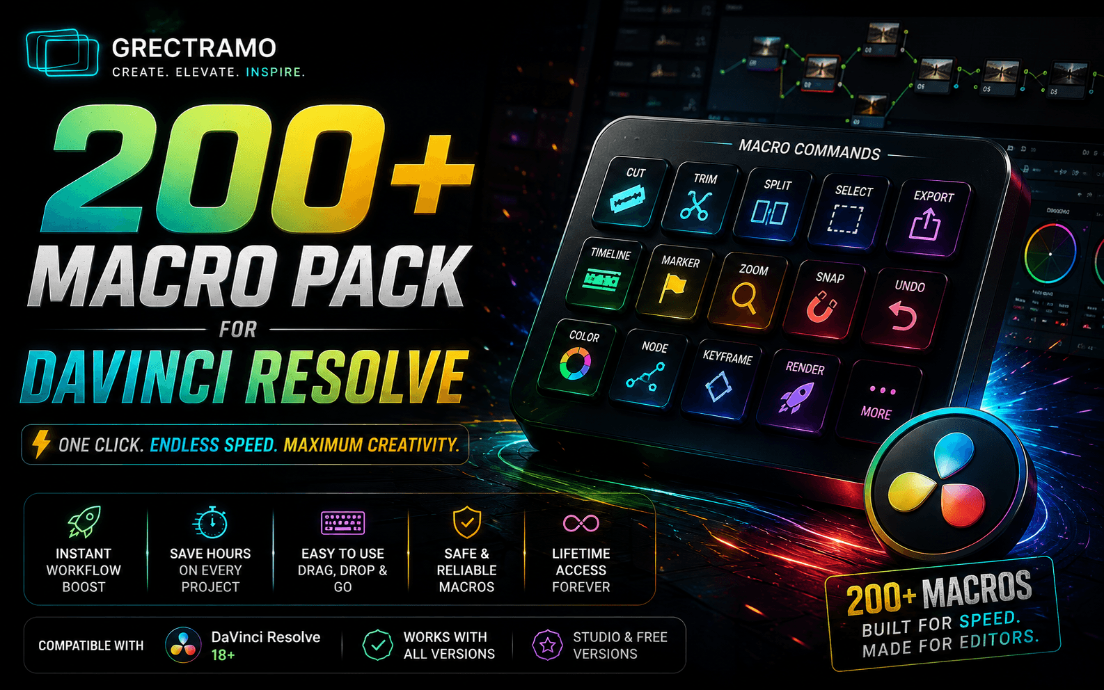 200+ DaVinci Resolve Macros